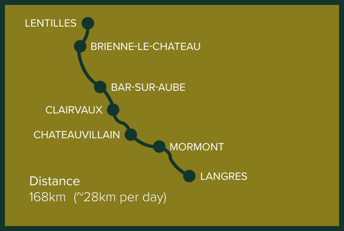 Stage 5: Lentilles to Langres, France Stage 5: Lentilles to Langres, France