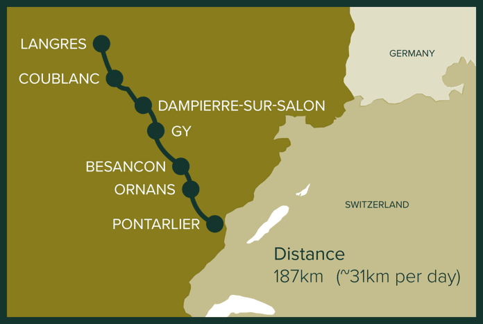 Stage 6: Langres to Pontarlier, France Stage 6: Langres to Pontarlier, France