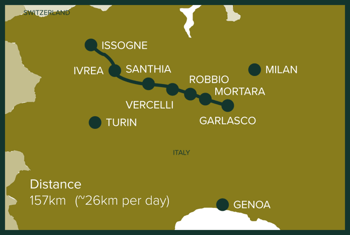 Stage 9: Issogne to Garlasco, Italy Stage 9: Issogne to Garlasco, Italy