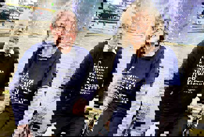 Tony garret and Zem Rodaway in Hull during Amos Trust's 'Run The Wall' fundraiser.