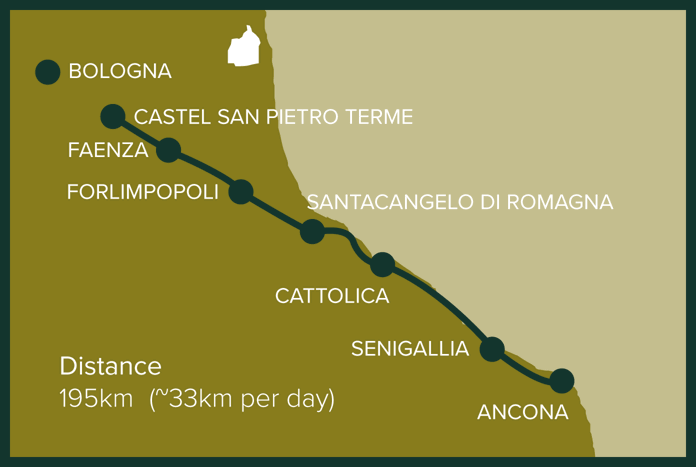Stage 12: Castel San Pietro Terme to Ancona, Italy Stage 12: Castel San Pietro Terme to Ancona, Italy